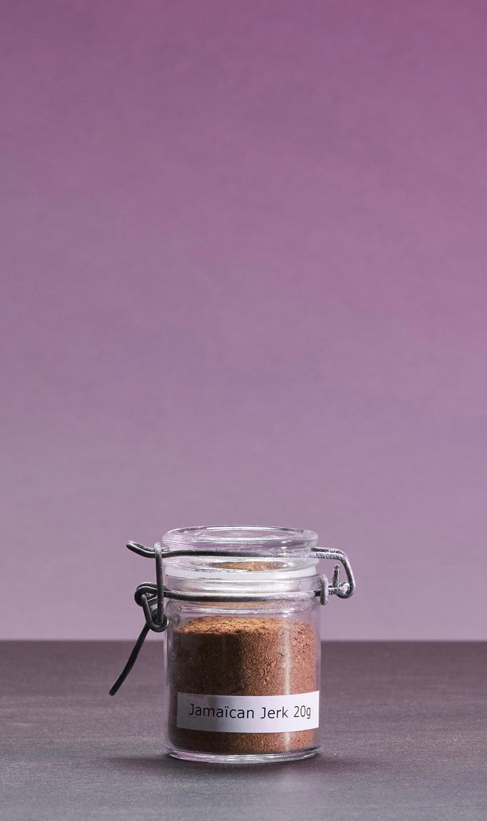 Smoked Caribbean Spice "Jamaican" Jerk" in jars and retail