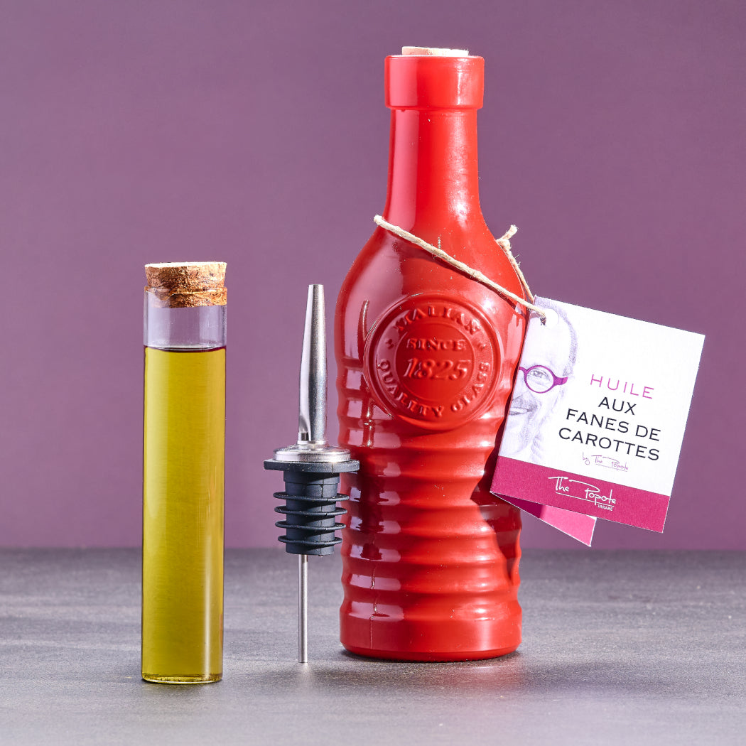 Huile Bio d'Olive Culinaire Aromatisée au Basilic, en bouteille