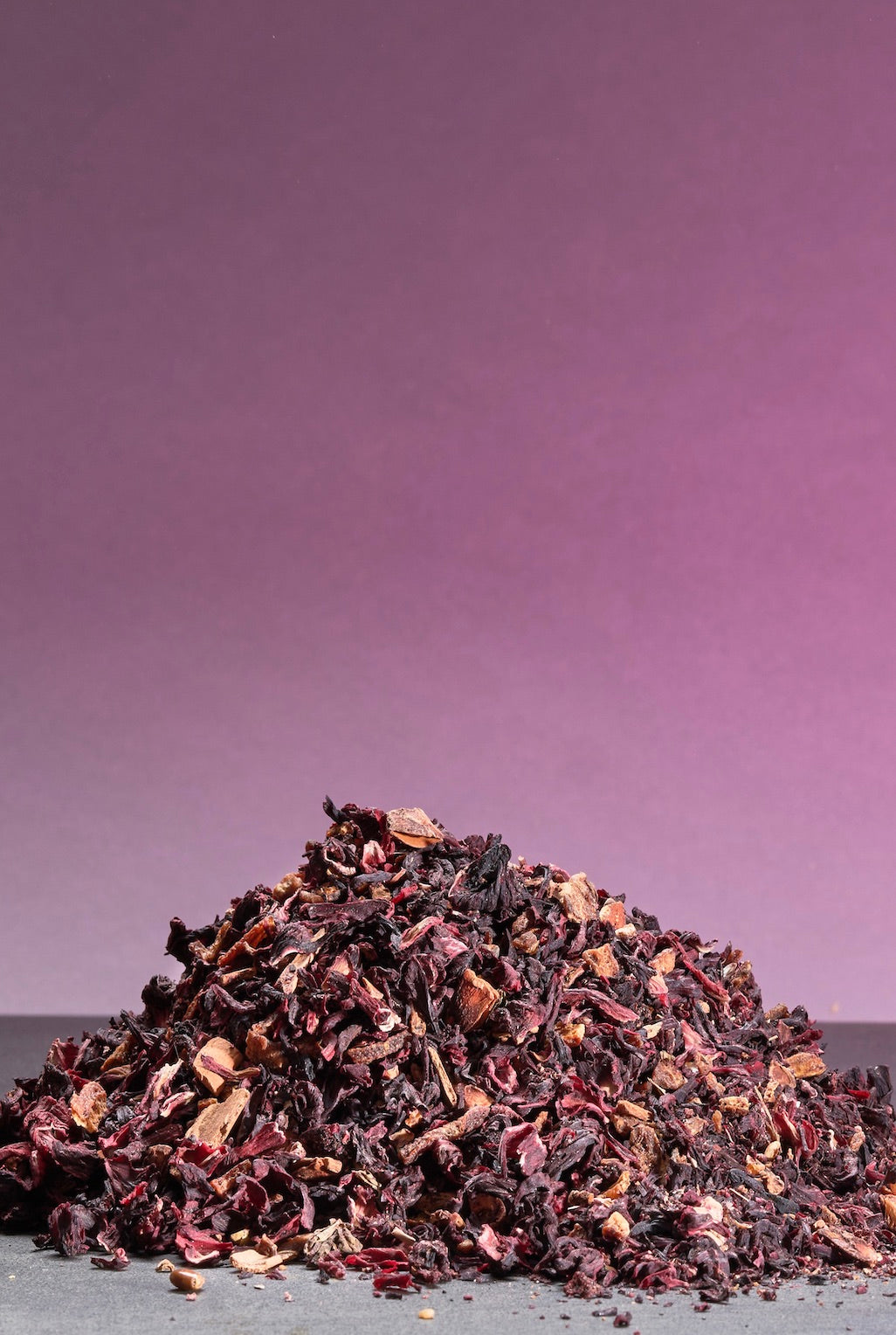 Artisanal Hibiscus Herbal Tea "Fruity Folly," in a box and retail