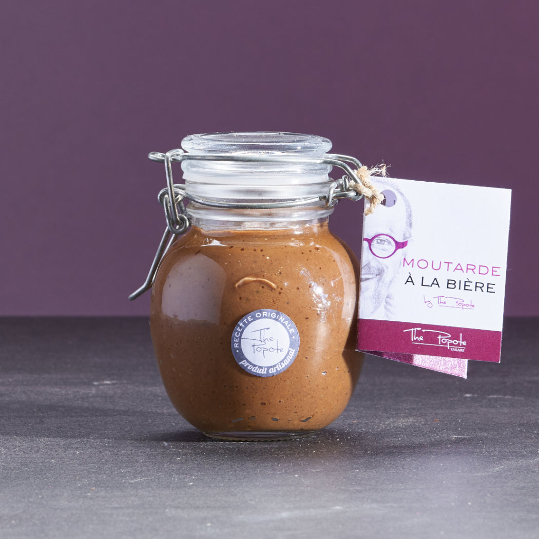 Artisanal Brown Mustard with Duc Ale Beer from The Popote, in jar