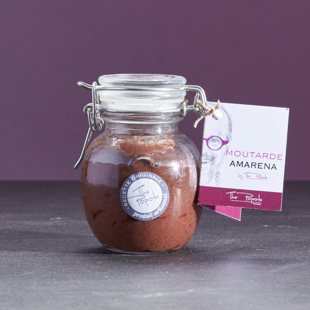 Artisanal Sweet Cherry and Amarena Mustard, in a Jar