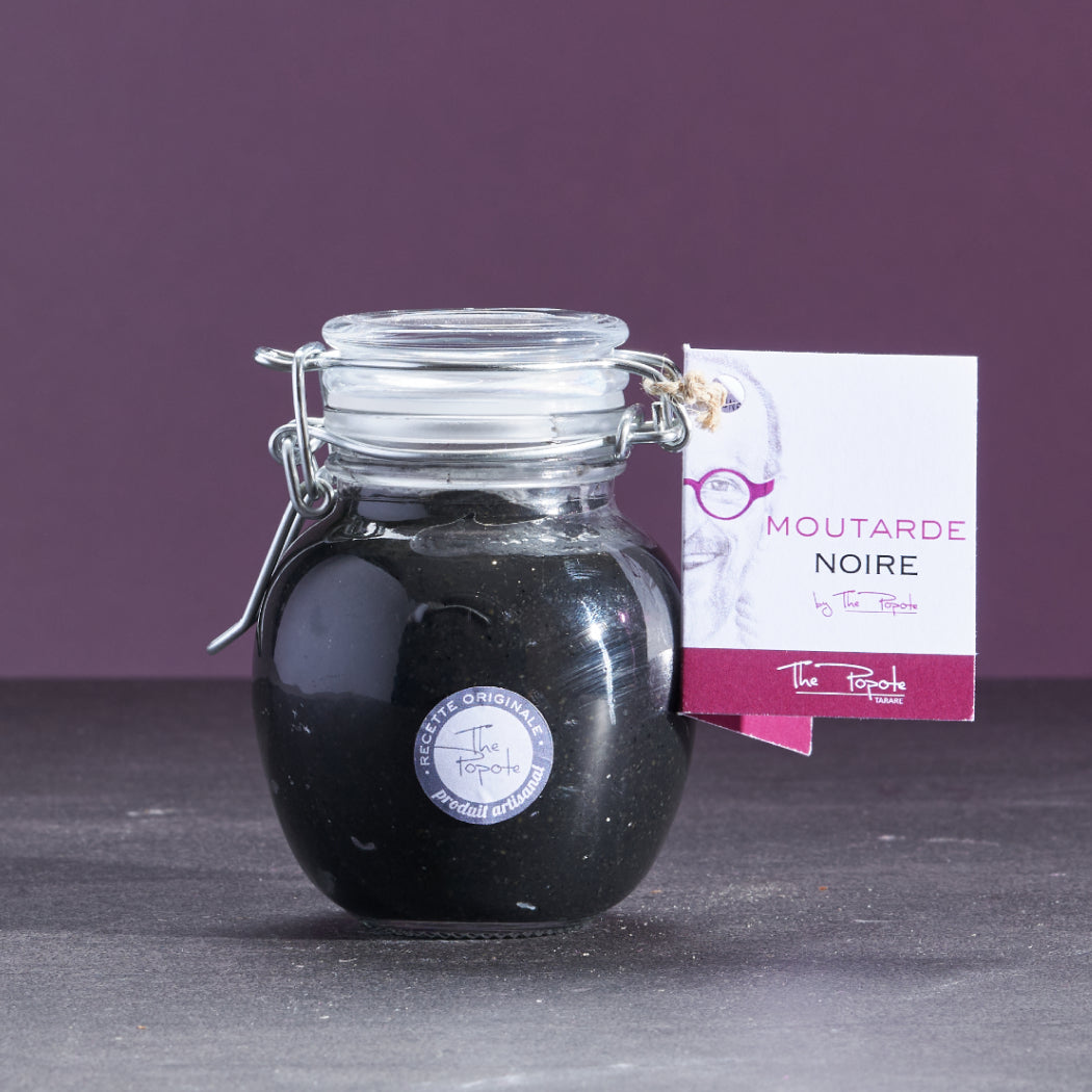 Moutarde Artisanale «Noire» à l'Anchois, en pot