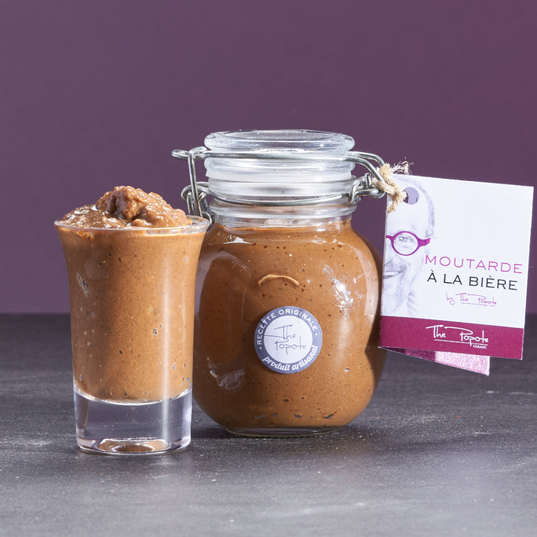 Artisanal Brown Mustard with Duc Ale Beer from The Popote, in jar