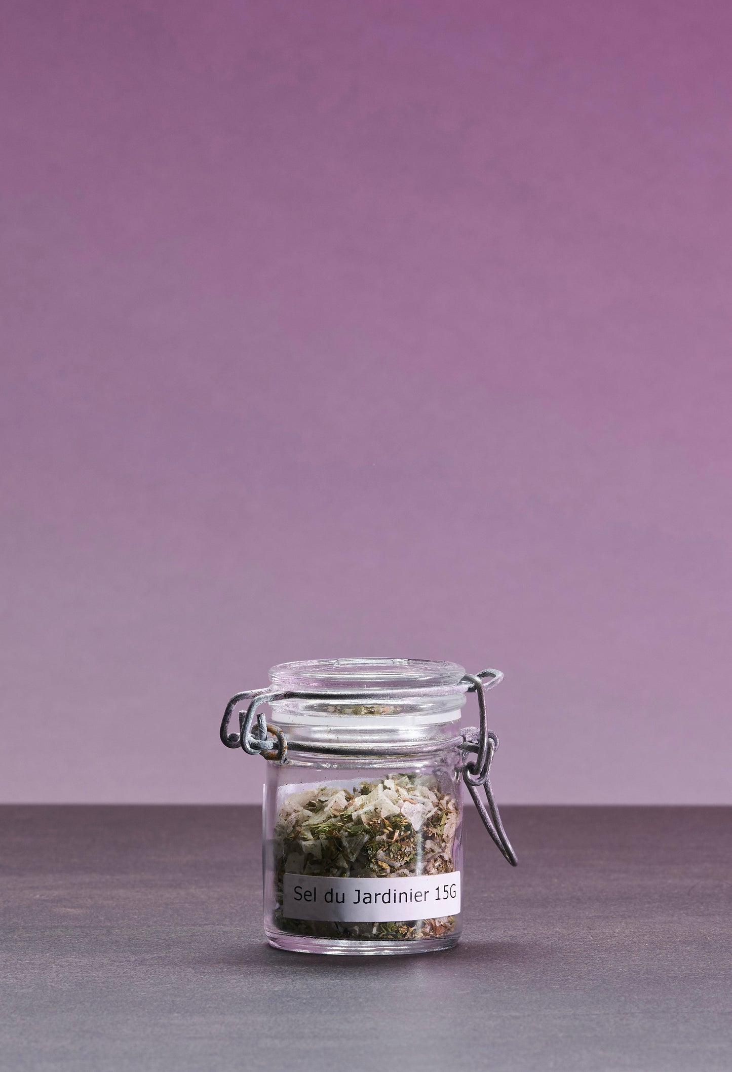 Artisanal Perfumed Table Salt with Aromatic Herbs, in jar and in retail