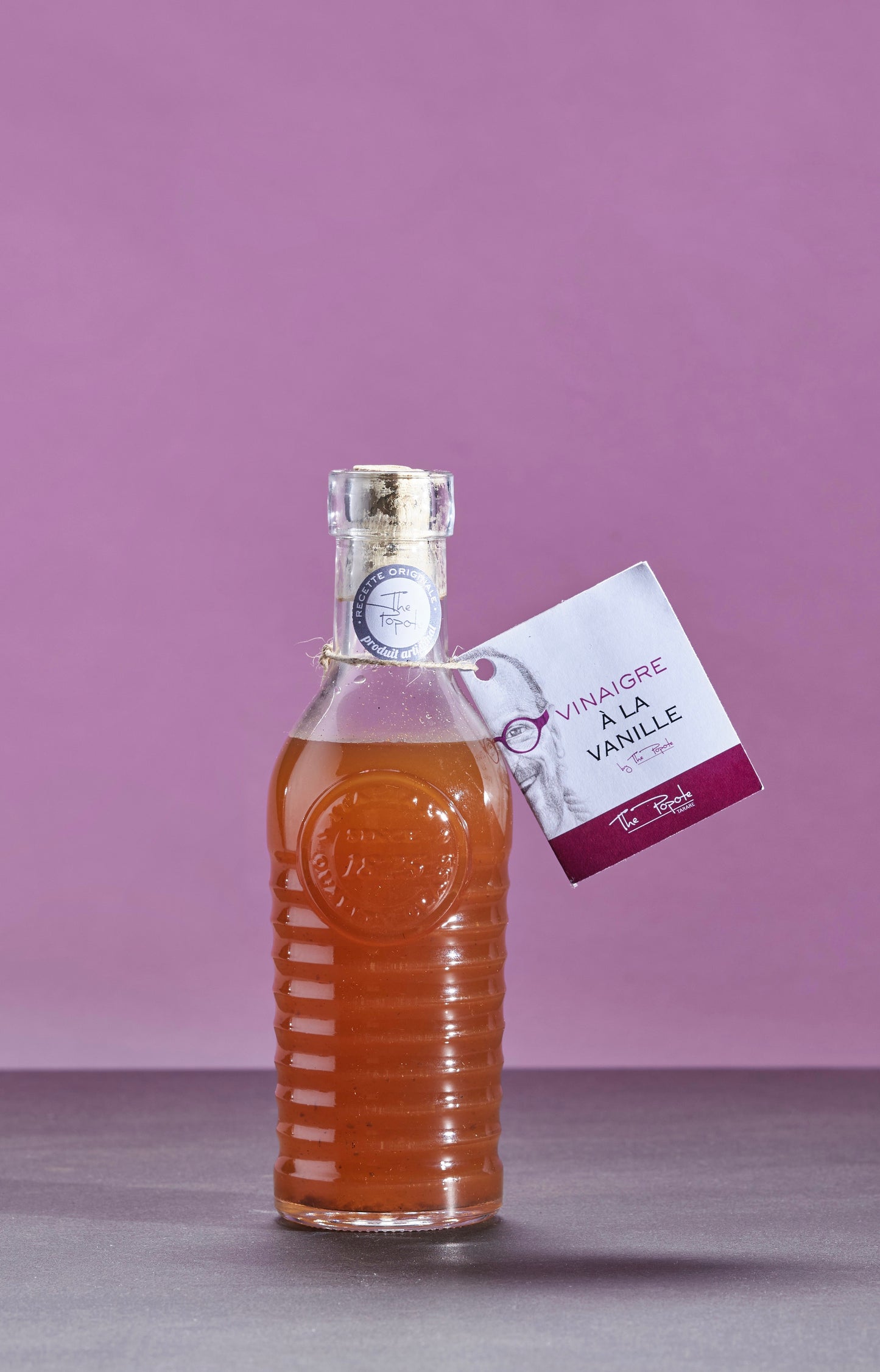 Organic Culinary Rice Vinegar Flavored with Madagascar Vanilla and Jasmine, Bottled