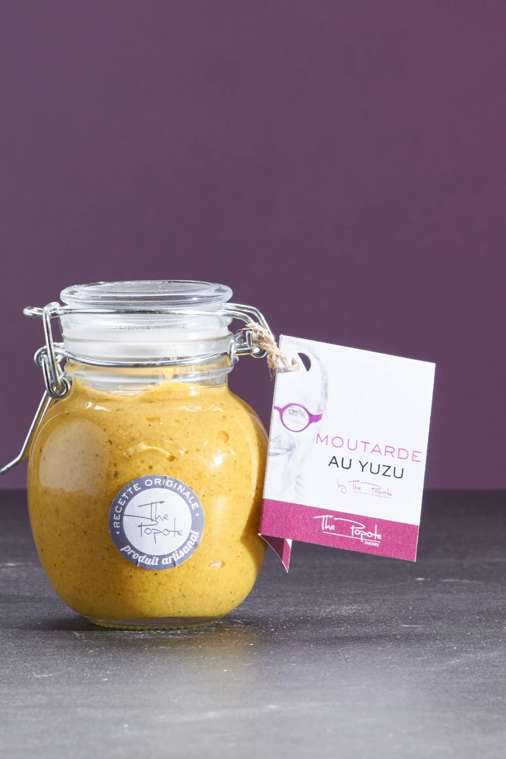 Moutarde au yuzu artisanale – condiment épicé et acidulé en bocal en verre