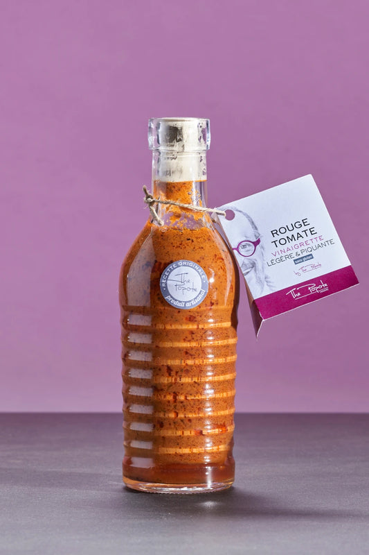 Sauce Vinaigrette Allégée Artisanale à la Tomate et Aromates, en bouteille de 25 cl