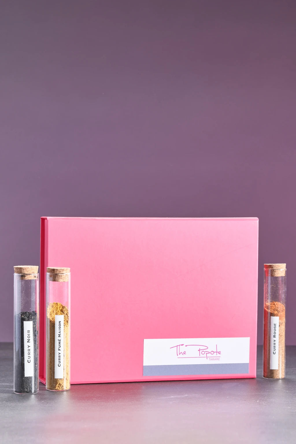 Coffret « Voyage curry », 8 Tubes à essais d'Épices Artisanales à Curry